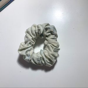 White and Blue Scrunchie